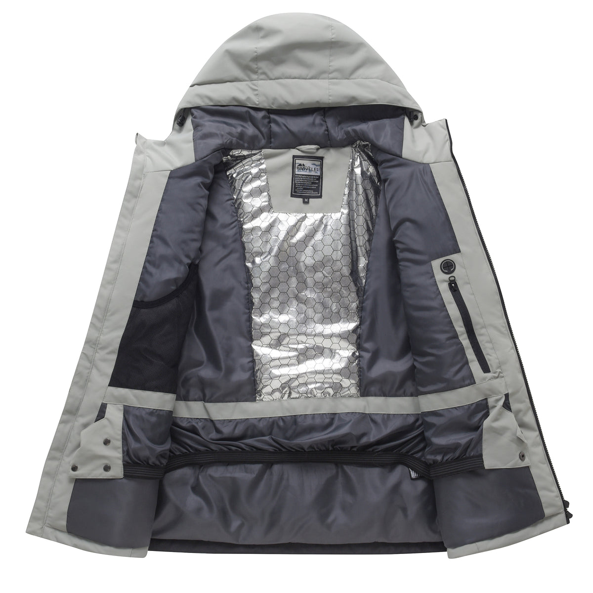 Unisex Color-Block Ski Jacket | Hooded Shell Snowboard Coat