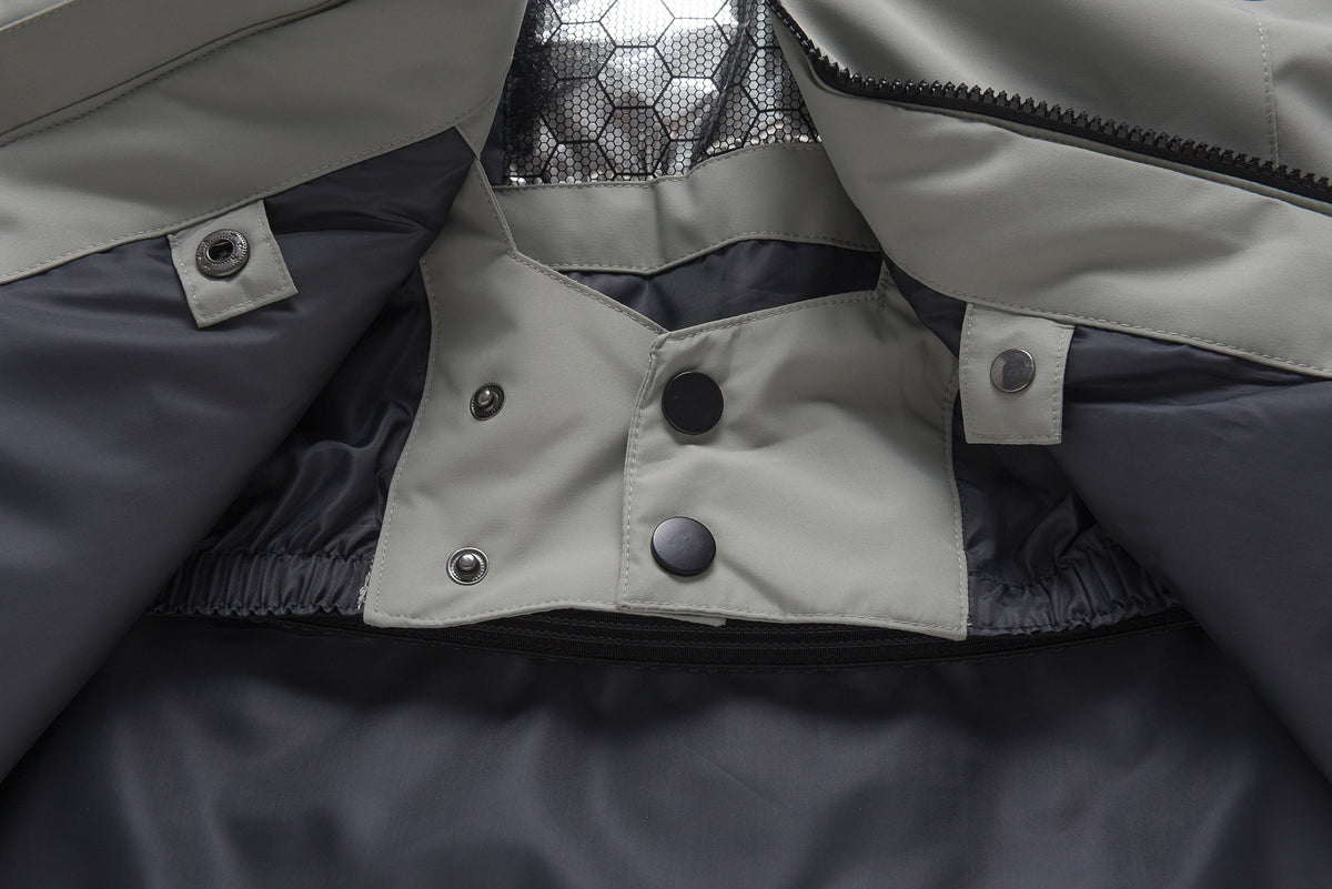 Unisex Color-Block Ski Jacket | Hooded Shell Snowboard Coat