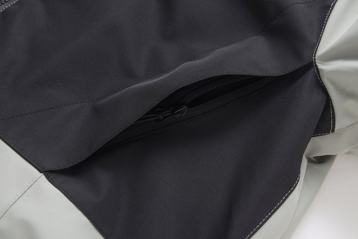 Unisex Color-Block Ski Jacket | Hooded Shell Snowboard Coat