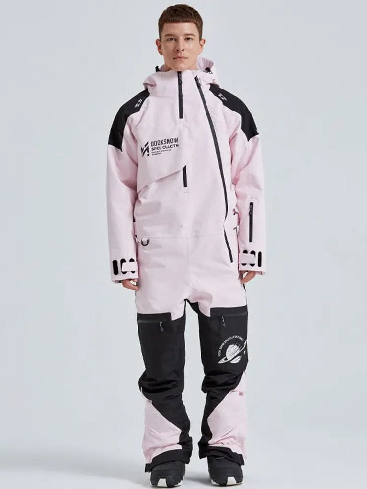 Hotian Men's Coveralls One Piece Ski Suits Winter Outdoor Waterproof - HOTIANSNOW