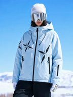 Women's Snowflake Ski Jacket – Waterproof Thermal Snow Coat