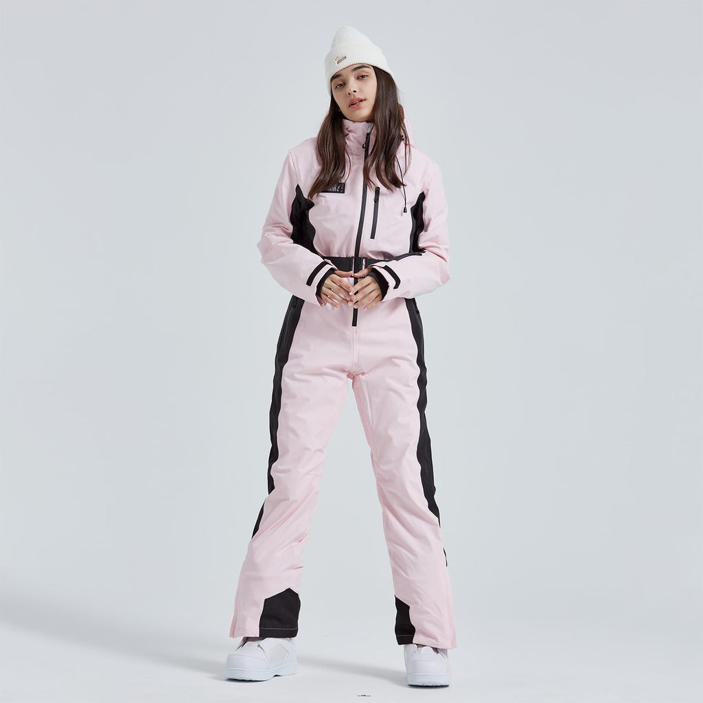 Women's One Piece Ski Suit Slim Fit Waterproof Snowboard Snow Overalls Jumpsuit