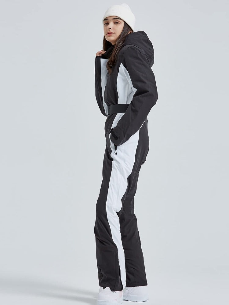 Women's One Piece Ski Suit Slim Fit Waterproof Snow Overalls
