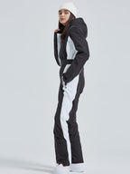 Women's One Piece Ski Suit Slim Fit Waterproof Snow Overalls