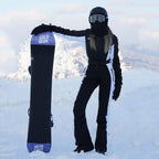 Women's One Piece Ski Suit Slim Fit Waterproof Snowboard Snow Overalls Jumpsuit