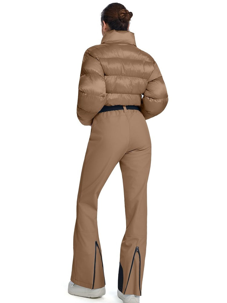 Women's One Piece Ski Suit Slim Fit Waterproof Windproof Snowsuit