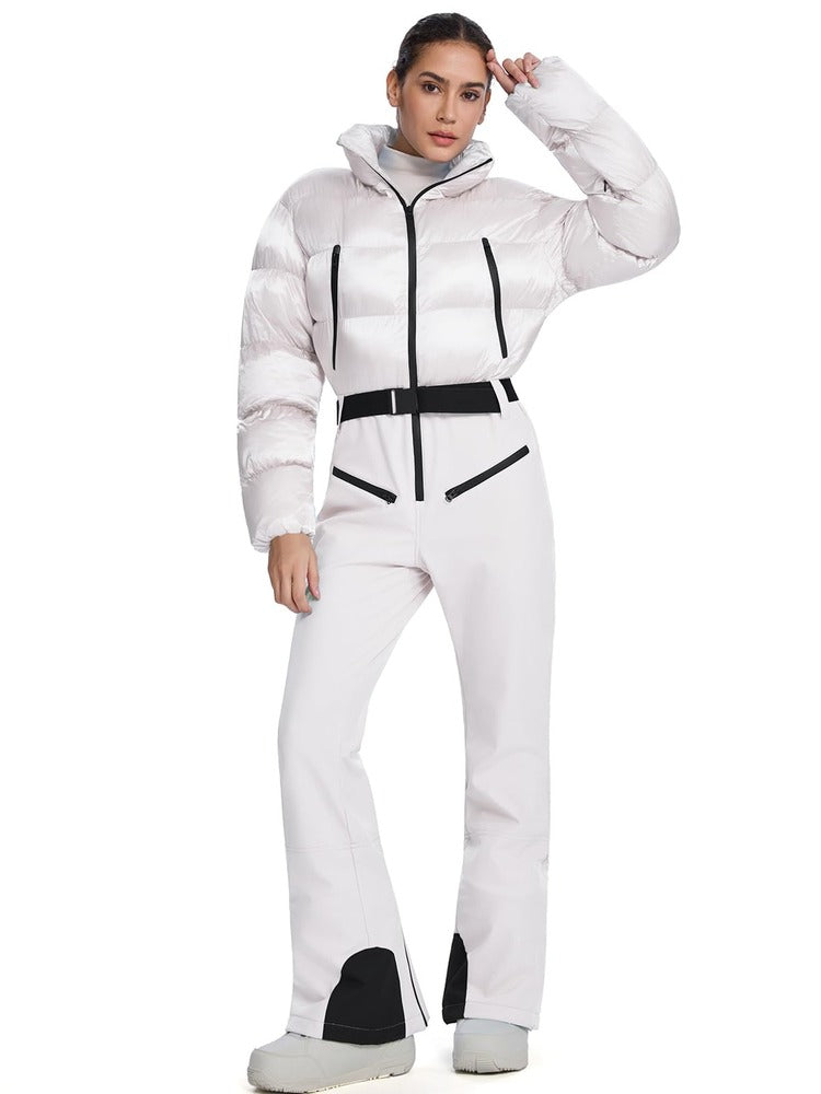 Women's One Piece Ski Suit Slim Fit Waterproof Windproof Snowsuit