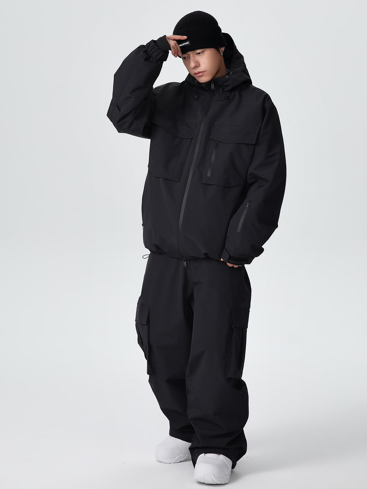Men and Women's Snowboard Pants Insulated Waterproof Loose Fit Cargo Ski Pants
