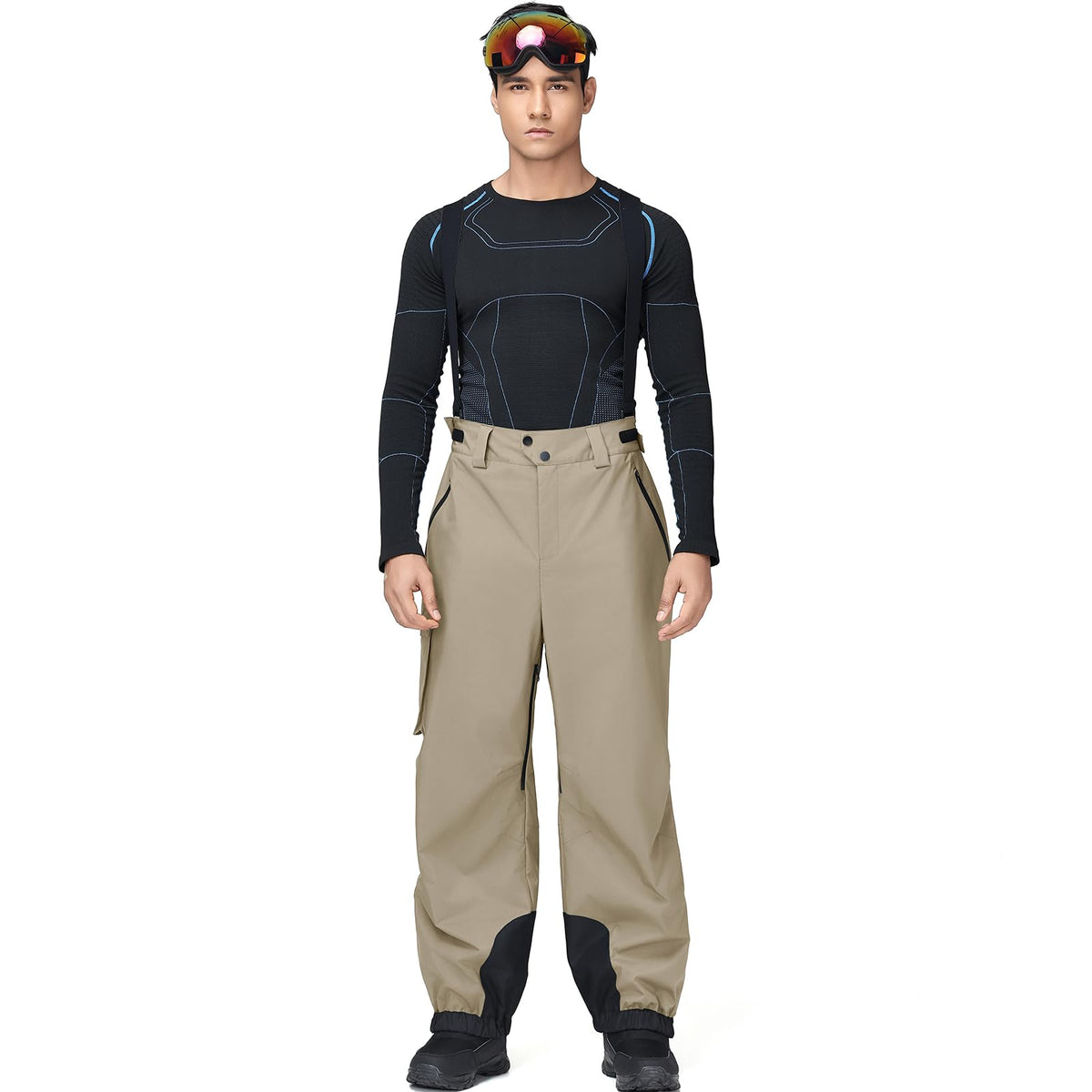 Men's & Women's Baggy Snow Bibs Waterproof Windproof Insulated Ski Snow Pants Overalls