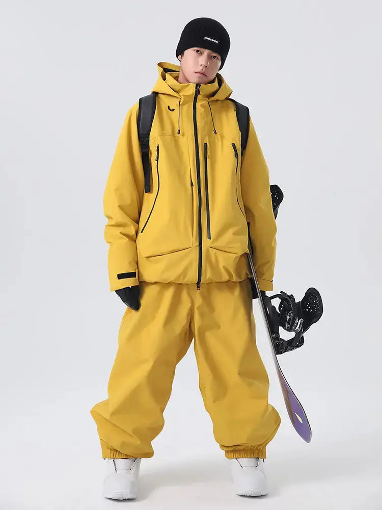 Men's Winter Baggy Snowboarding Snow Suit Set Insulated Waterproof