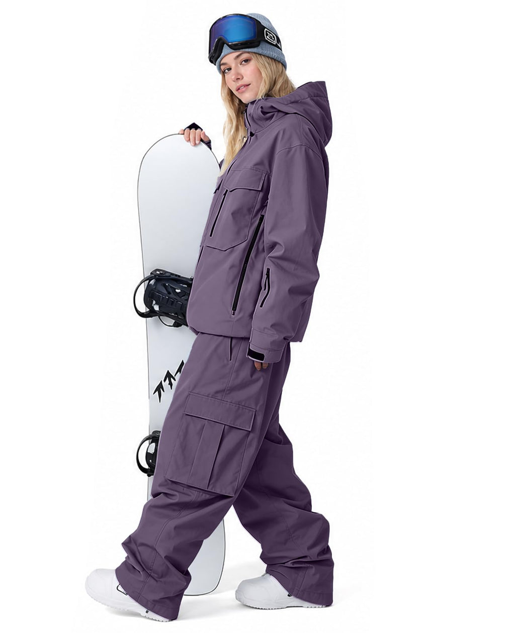 Baggy Men's Ski Jacket and Pants Set Windproof Snowboard Snowsuit