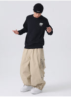 Adult Baggy Cargo Ski Pants Waterproof Insulated Magnetic Pockets