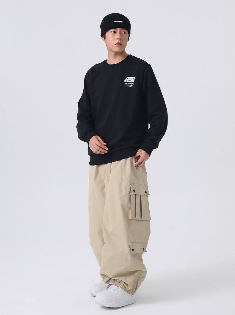 Adult Baggy Cargo Ski Pants Waterproof Insulated Magnetic Pockets