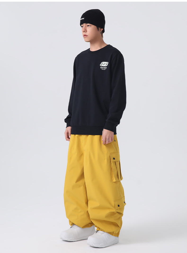 Adult Baggy Cargo Ski Pants Waterproof Insulated Magnetic Pockets