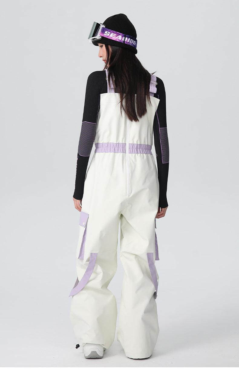 Women's Strap Ski Bib Pants Snow Overalls
