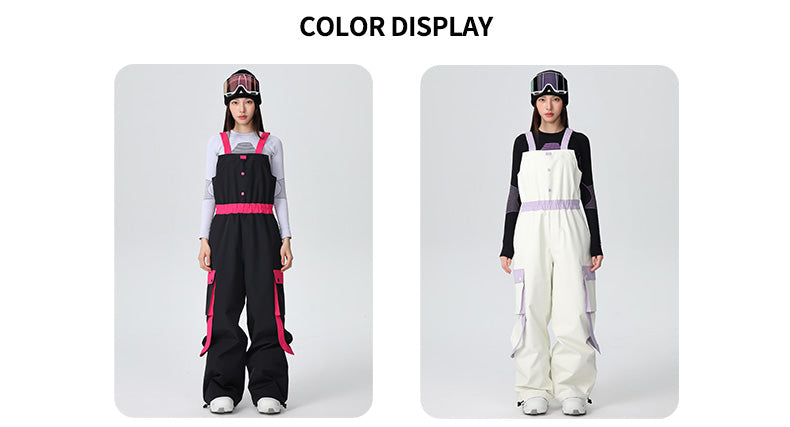 Women's Strap Ski Bib Pants Snow Overalls