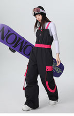 Women's Strap Ski Bib Pants Snow Overalls