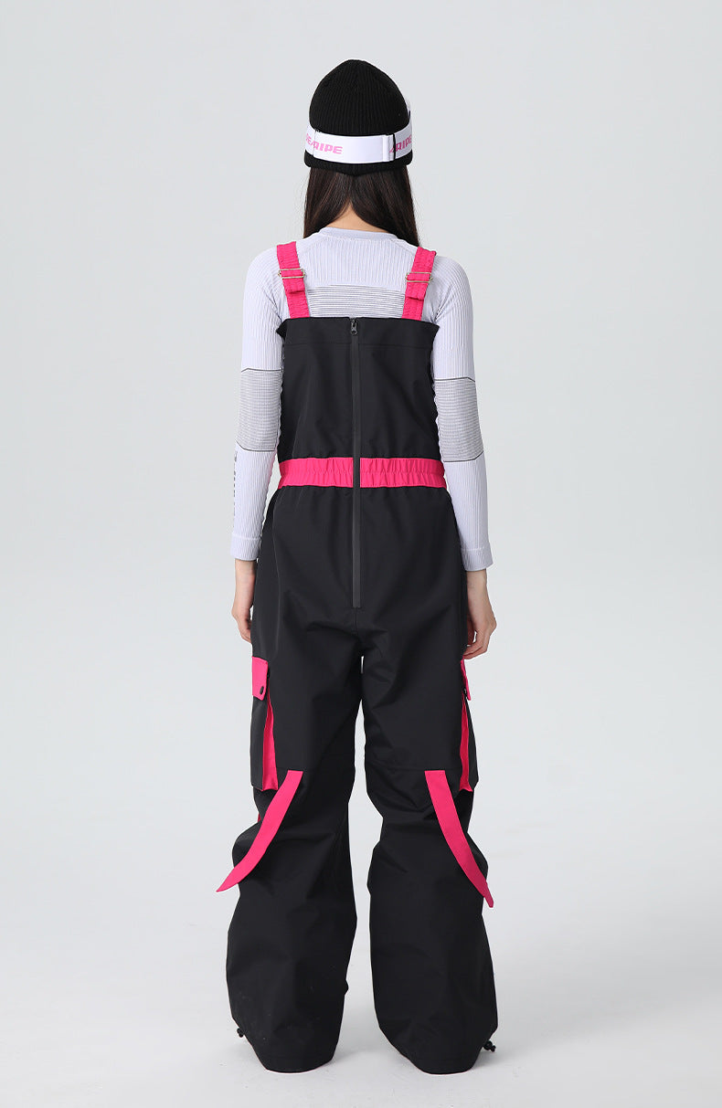 Women's Strap Ski Bib Pants Snow Overalls