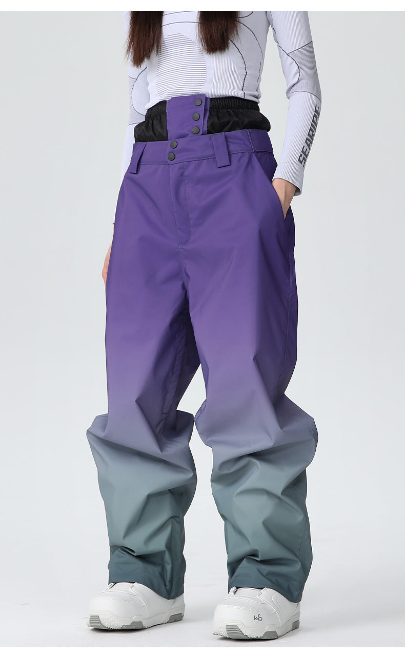 Women's Gradient Baggy Ski Jacket & Pants Set 2 Pieces