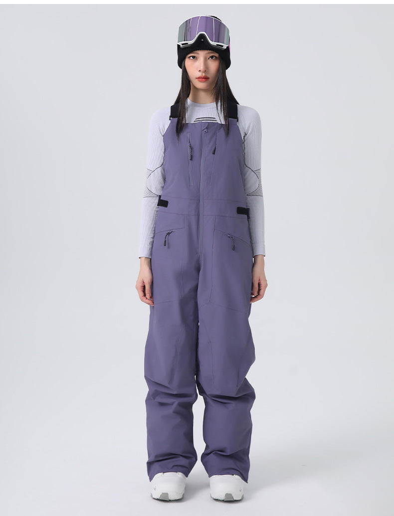 Women's Ski Overalls 3L Windproof Snowboard Bibs Pants