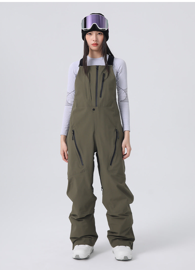 Unisex Urban Trek Durable Baggy Snow Bibs Overalls