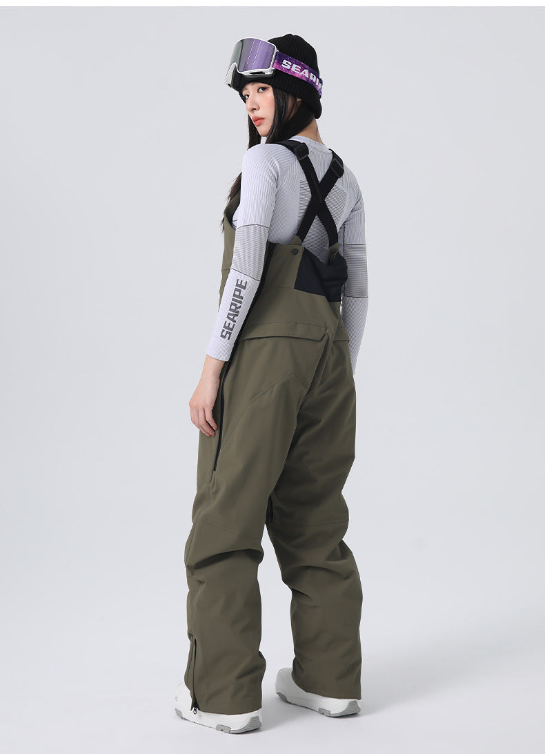 Unisex Urban Trek Durable Baggy Snow Bibs Overalls