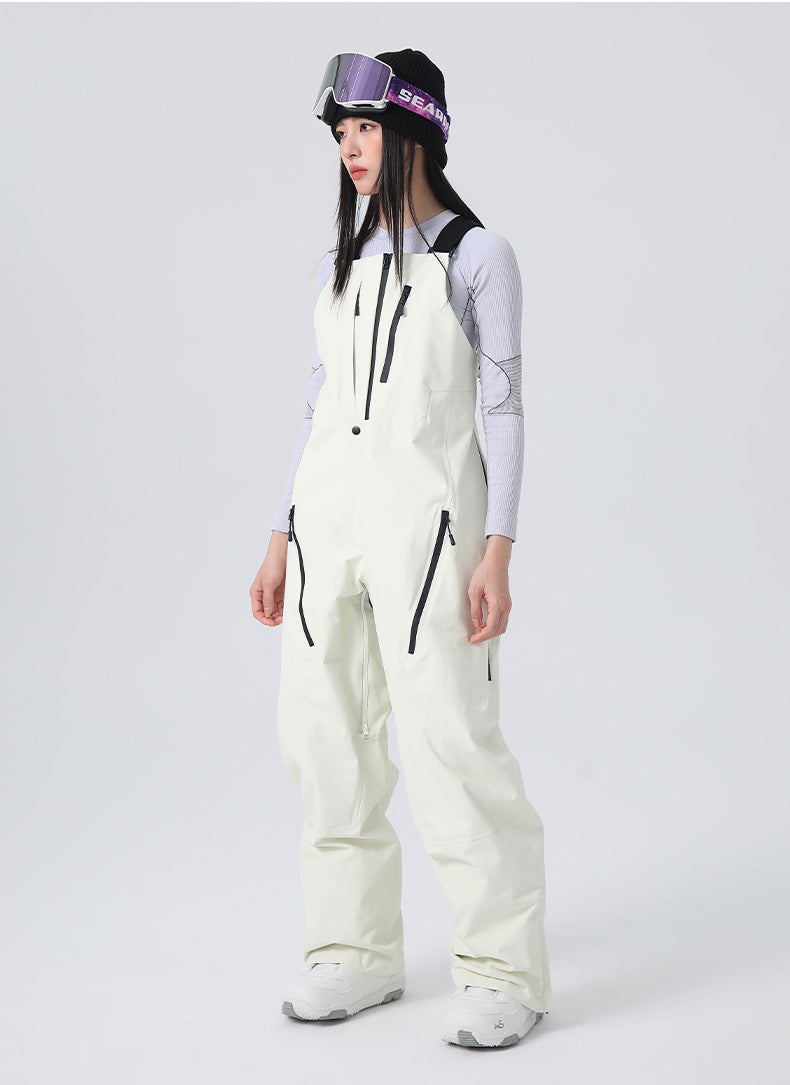 Unisex Urban Trek Durable Baggy Snow Bibs Overalls