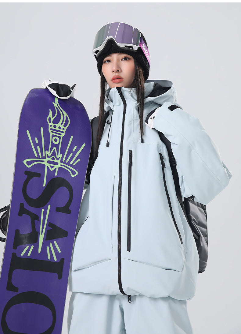 Unisex All-Conditions Baggy Snow Jacket Workwear Fashion