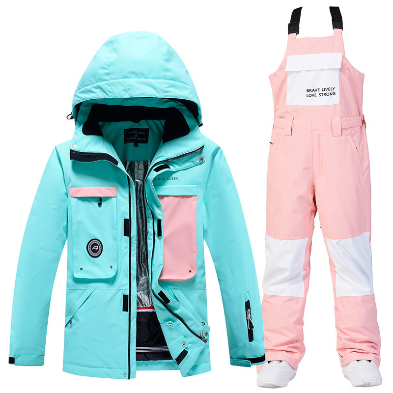 Women's 2-Piece Ski Suit Set | Insulated Jacket & Snow Bibs