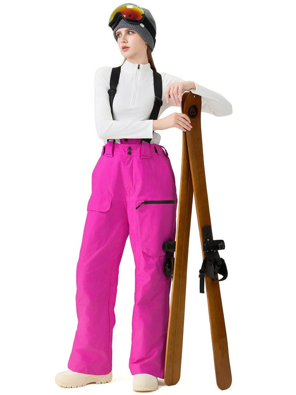 Women's Ski Snowboard Pants Baggy Snow Bibs