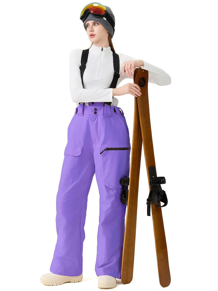 Women's Ski Snowboard Pants Baggy Snow Bibs