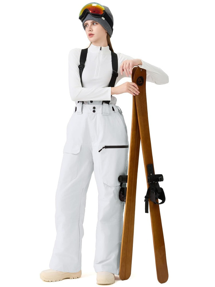 Women's Ski Snowboard Pants Baggy Snow Bibs