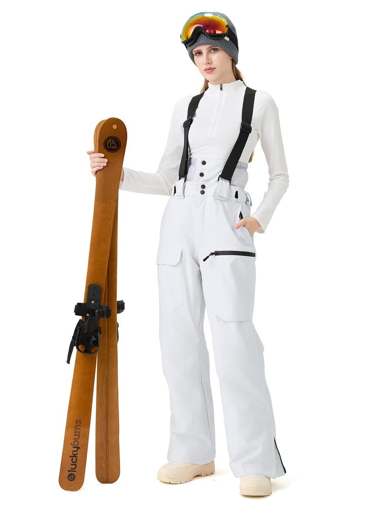 Women's Ski Snowboard Pants Baggy Snow Bibs