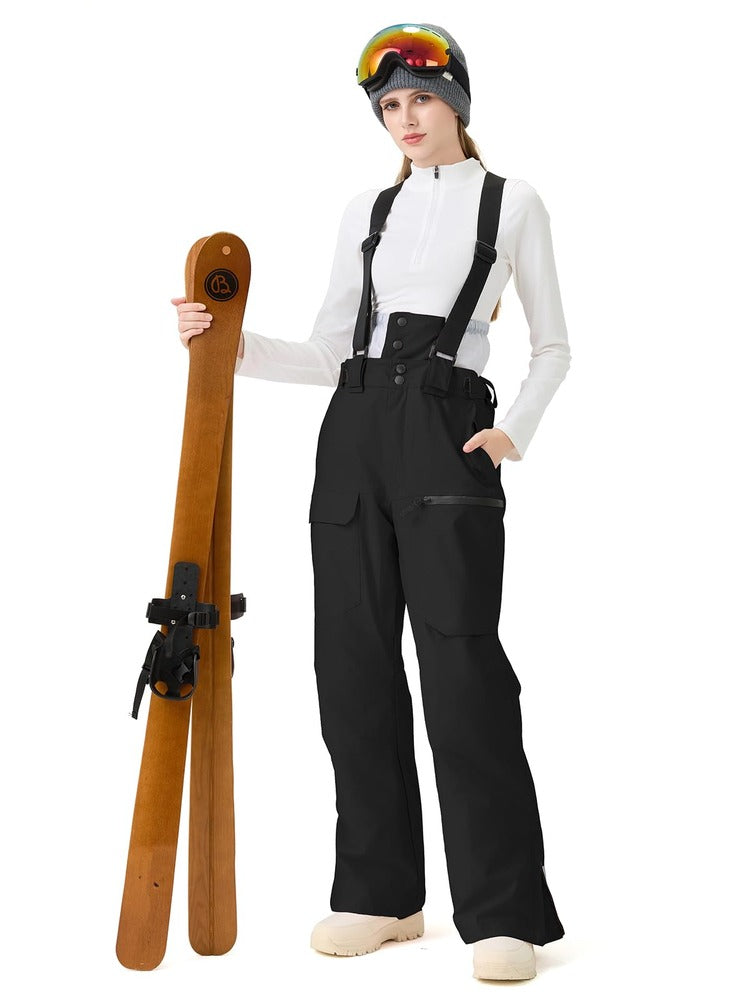 Women's Ski Snowboard Pants Baggy Snow Bibs