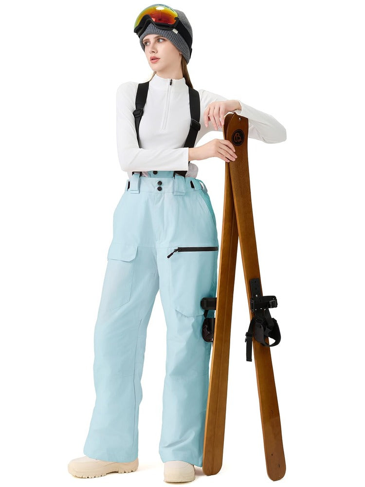 Women's Ski Snowboard Pants Baggy Snow Bibs