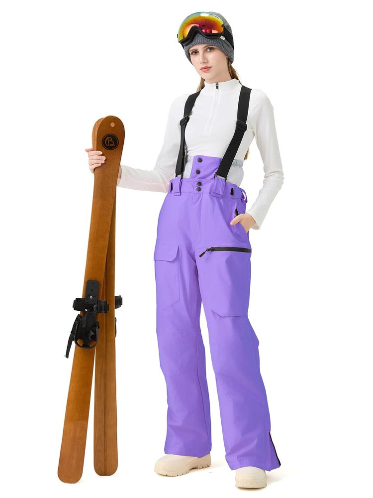 Women's Ski Snowboard Pants Baggy Snow Bibs