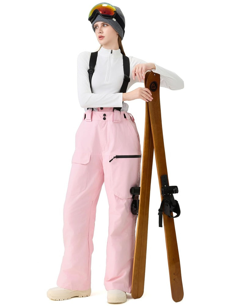 Women's Ski Snowboard Pants Baggy Snow Bibs