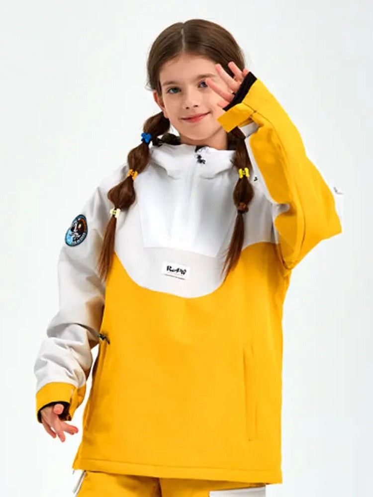 Unisex Anorak Snow Ski Jacket Kids Insulated Half-zip Snow Pullover 