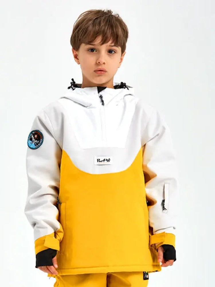 Unisex Anorak Snow Ski Jacket Kids Insulated Half-zip Snow Pullover 