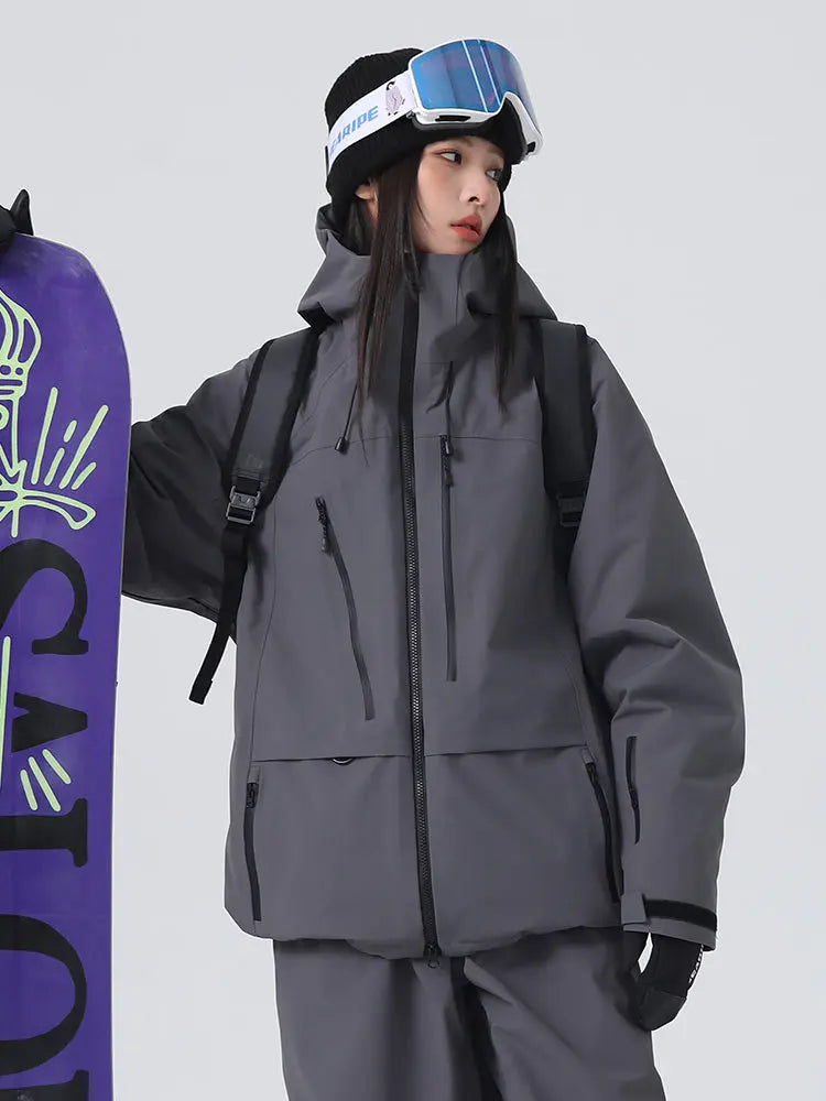 Women's Baggy Snow Jacket Cool Mountain Freeride Ski Jacket 