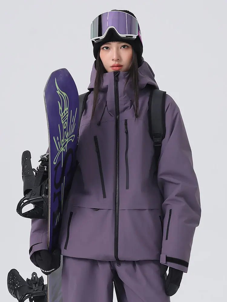 Women's Baggy Snow Jacket Cool Mountain Freeride Ski Jacket 