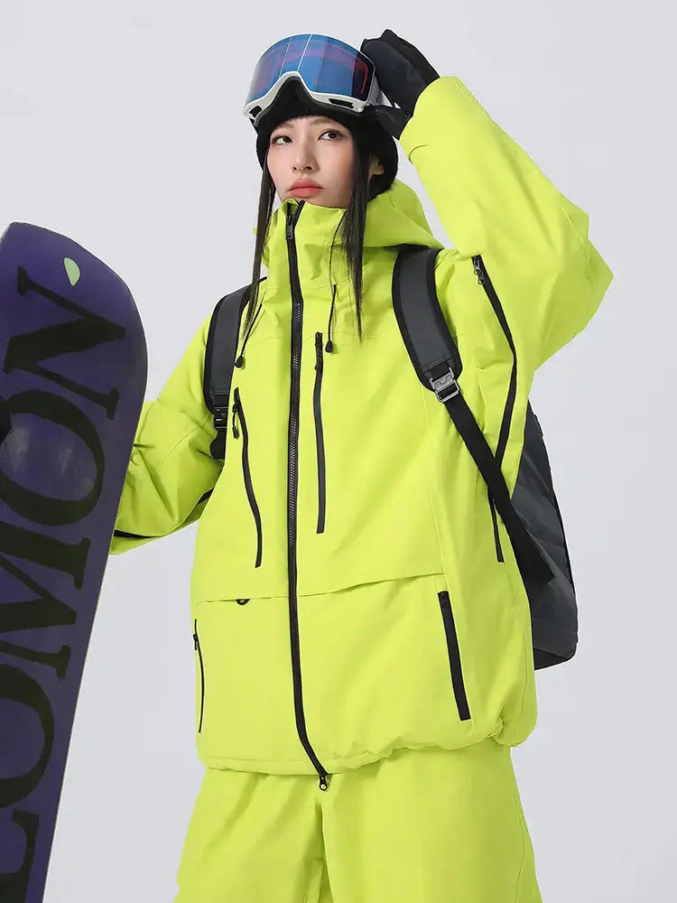 Women's Baggy Snow Jacket Cool Mountain Freeride Ski Jacket 
