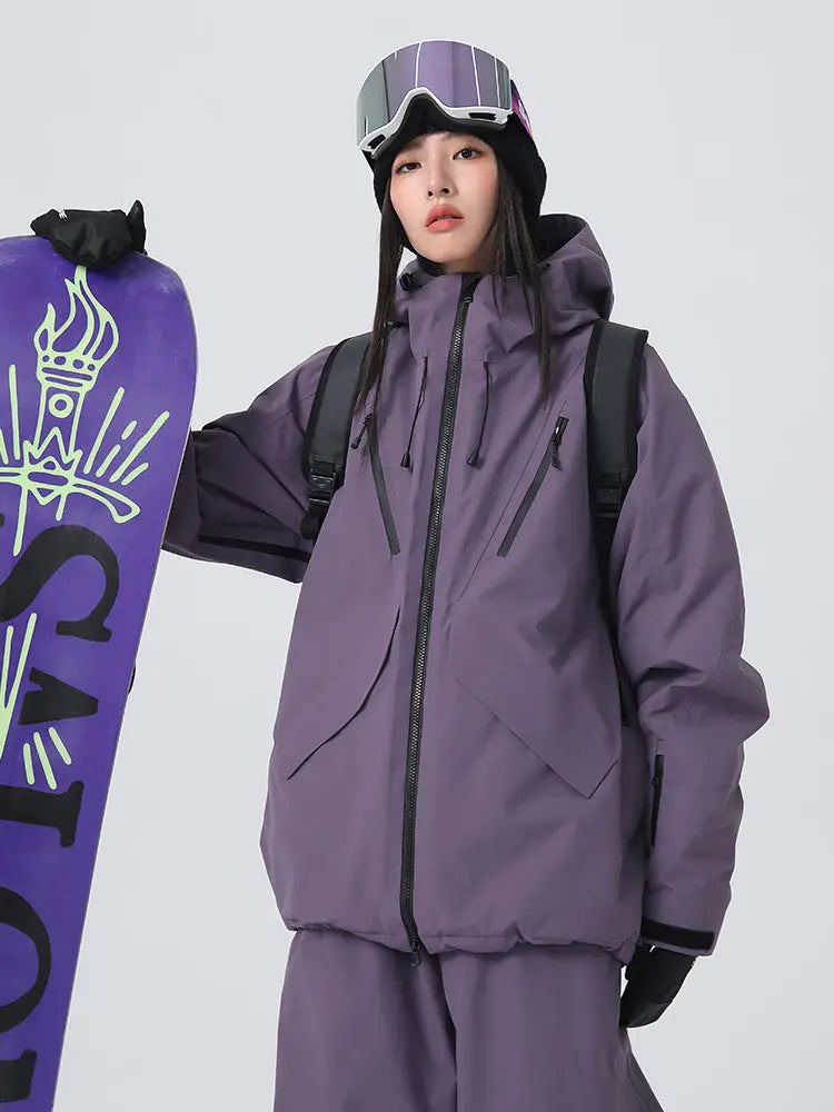 Women's Loose Fit Snow Jacket 3L Pro Snowboard Jacket 