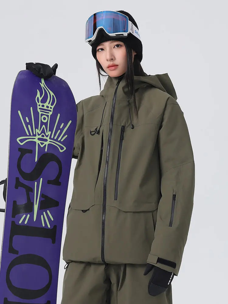 Women's Searipe Baggy Snow Jacket 3L Waterproof Snow Top 