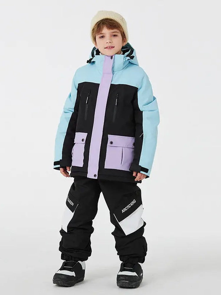 Youth Hooded Snow Jackets & Bibs Pants 2 Pieces HOTIANSNOW