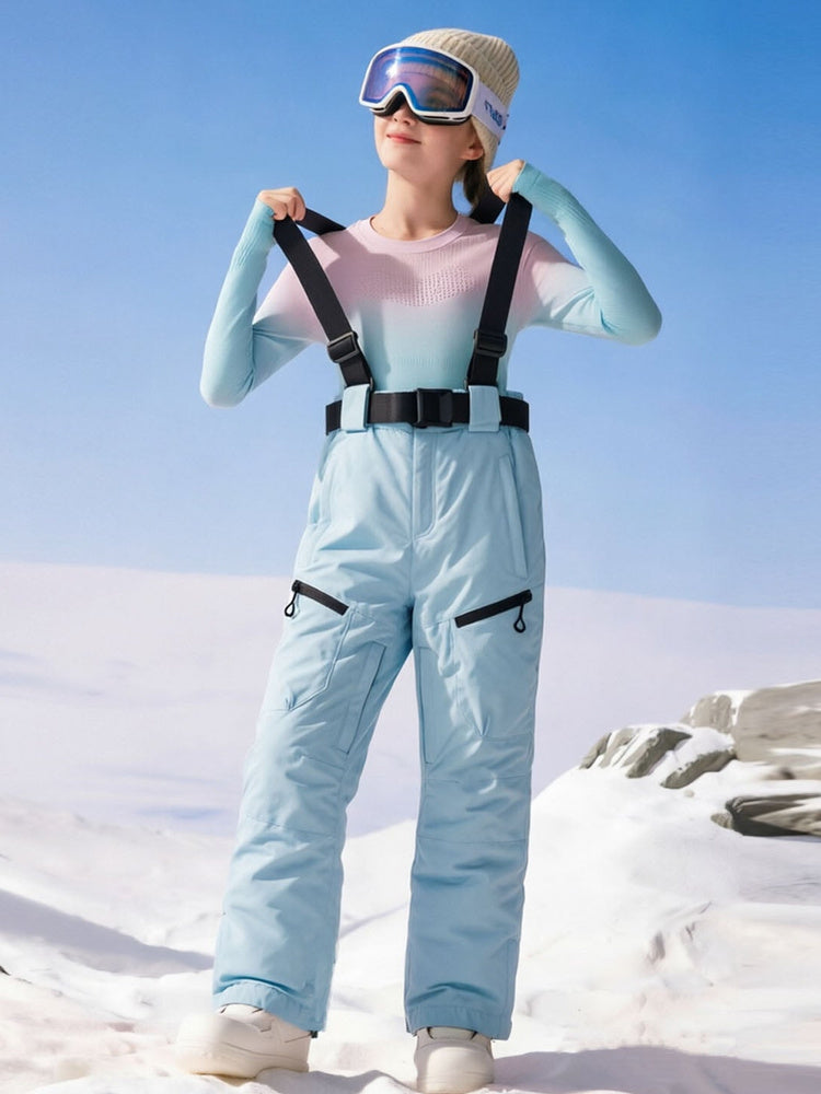 Kids Ski Bibs | Waterproof Windproof Warm Snow Pants - YEEFINE
