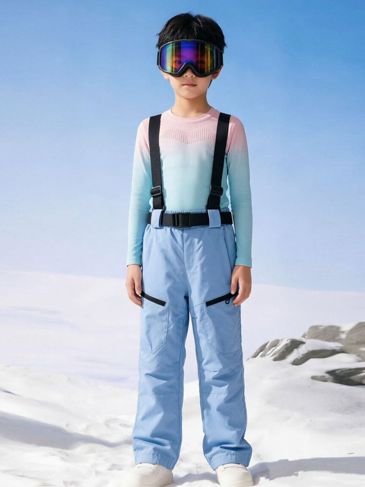 Kids Ski Bibs Waterproof Windproof Warm Snow Pants