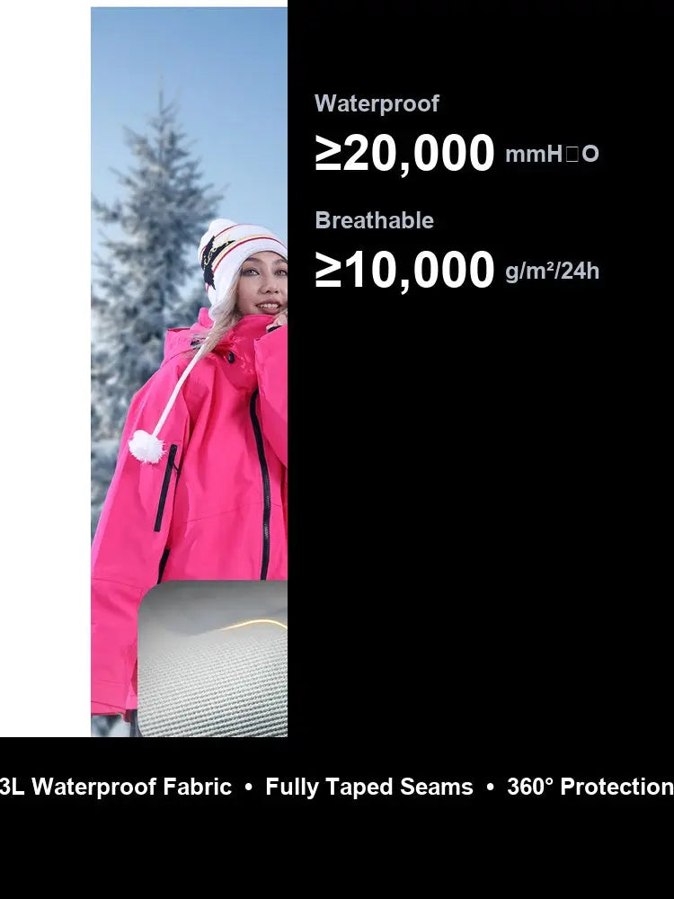 Trendy 3L Waterproof Ski Jacket | 20K Breathable RECCO