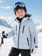 kids solid color snow jacket view 6