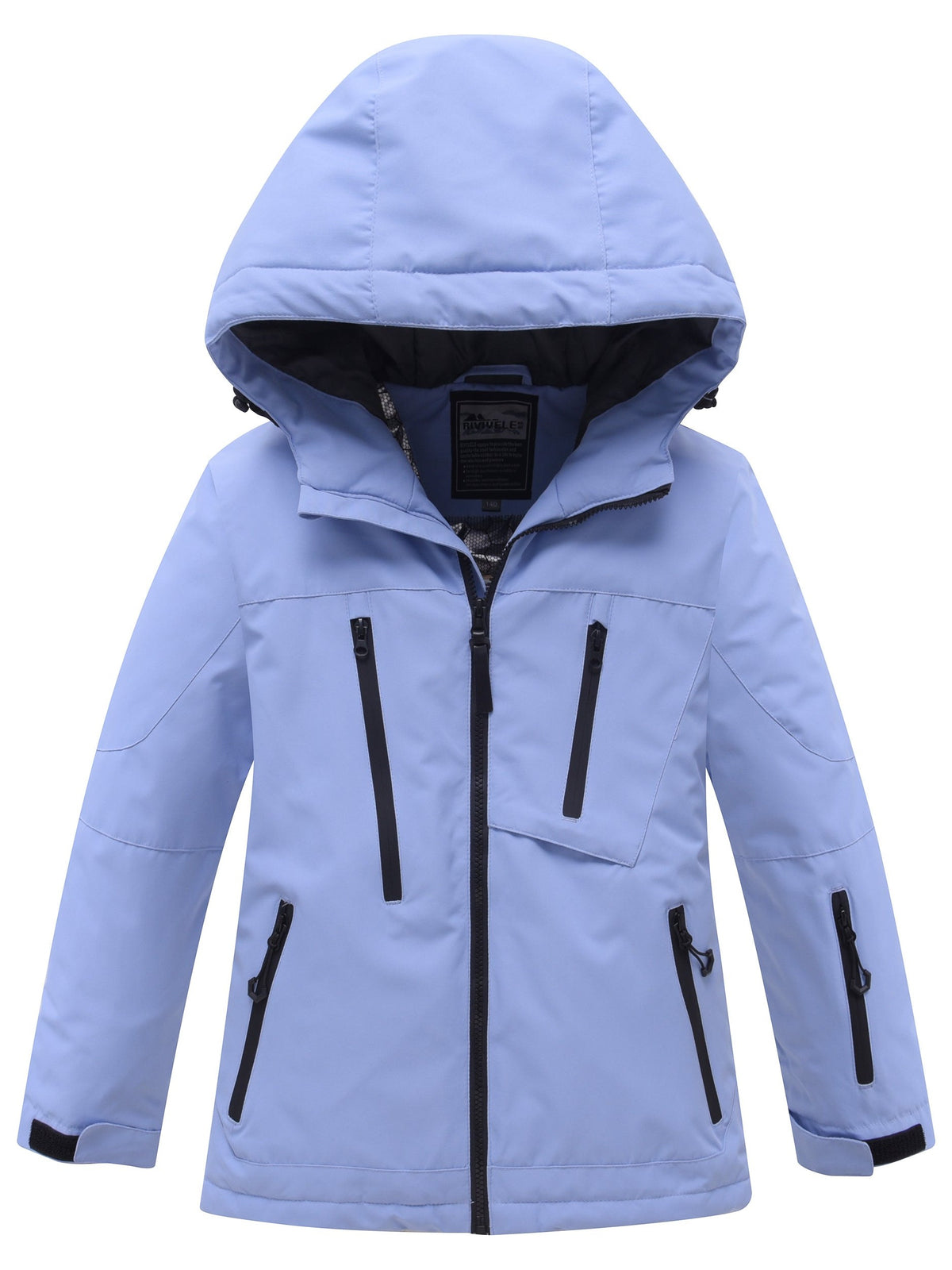 kids solid color snow jacket view 10